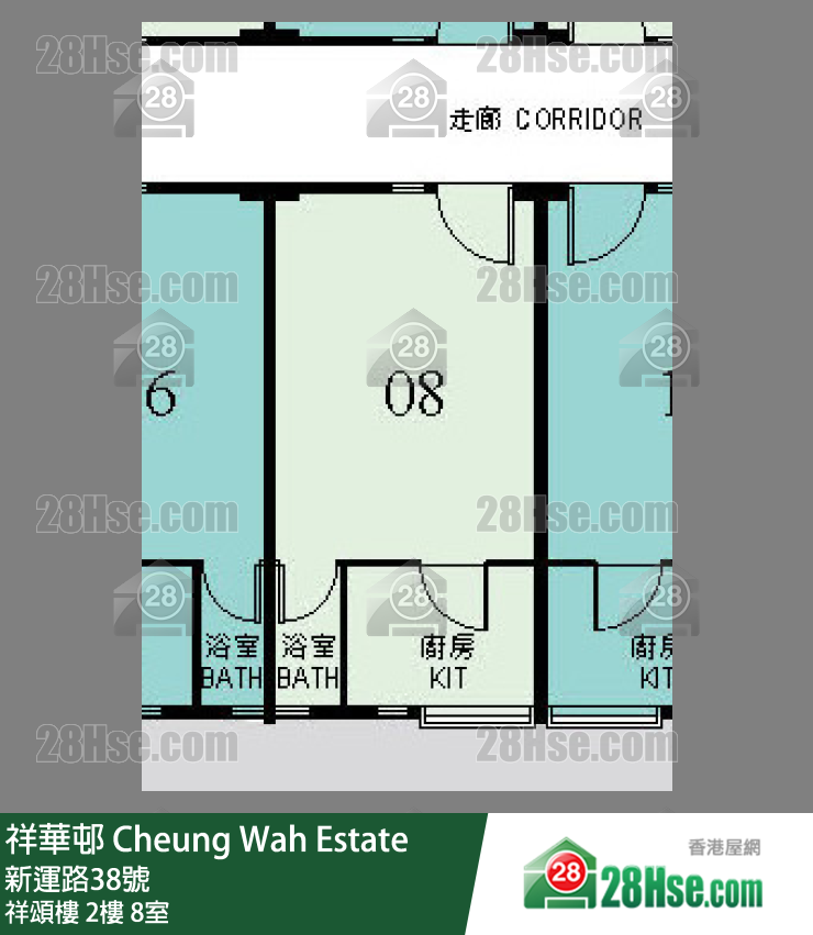 祥華邨 祥頌樓2樓 8室 平面圖