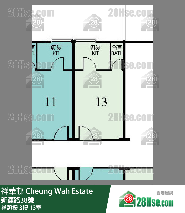 祥华邨 祥颂楼3楼 13室 平面图