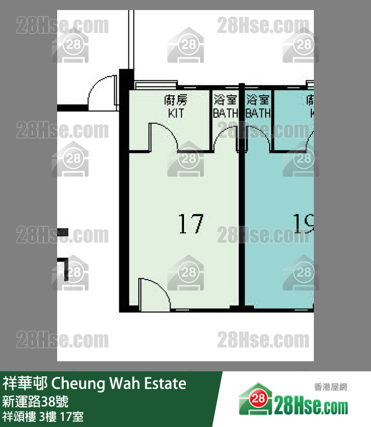 祥华邨 祥颂楼3楼 17室 平面图