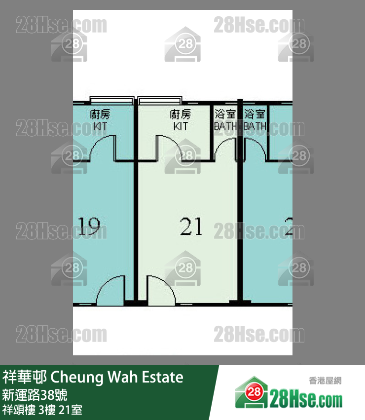 祥华邨 祥颂楼3楼 21室 平面图