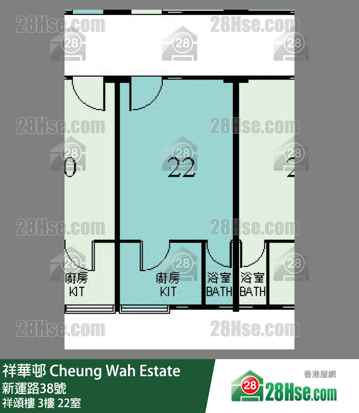 祥华邨 祥颂楼3楼 22室 平面图