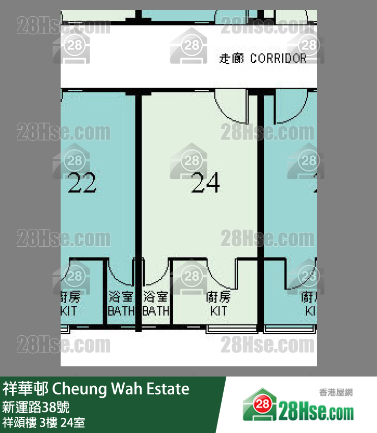 祥华邨 祥颂楼3楼 24室 平面图