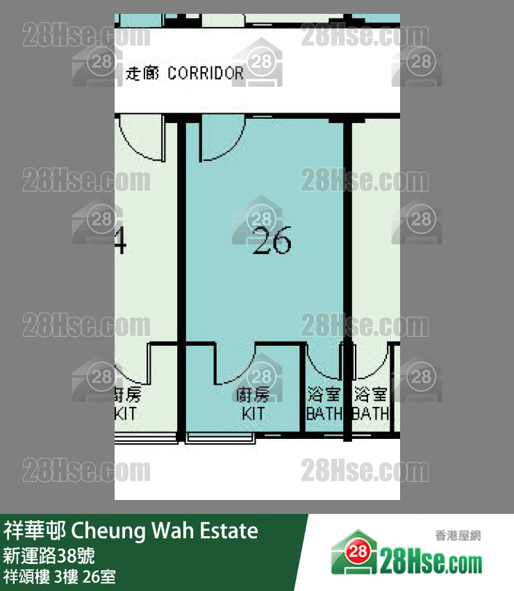祥华邨 祥颂楼3楼 26室 平面图