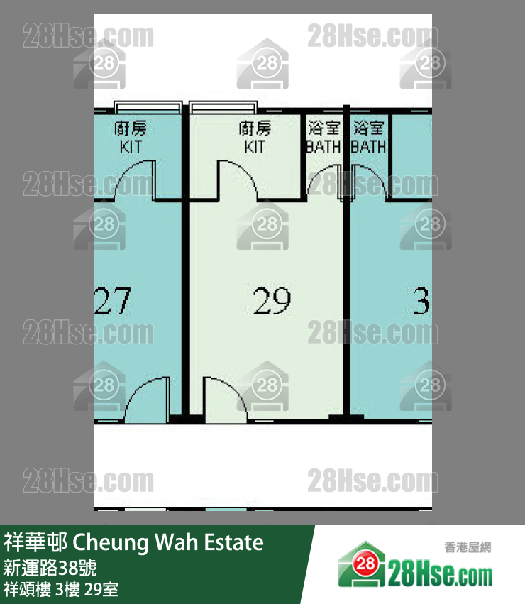 祥華邨 祥頌樓3樓 29室 平面圖