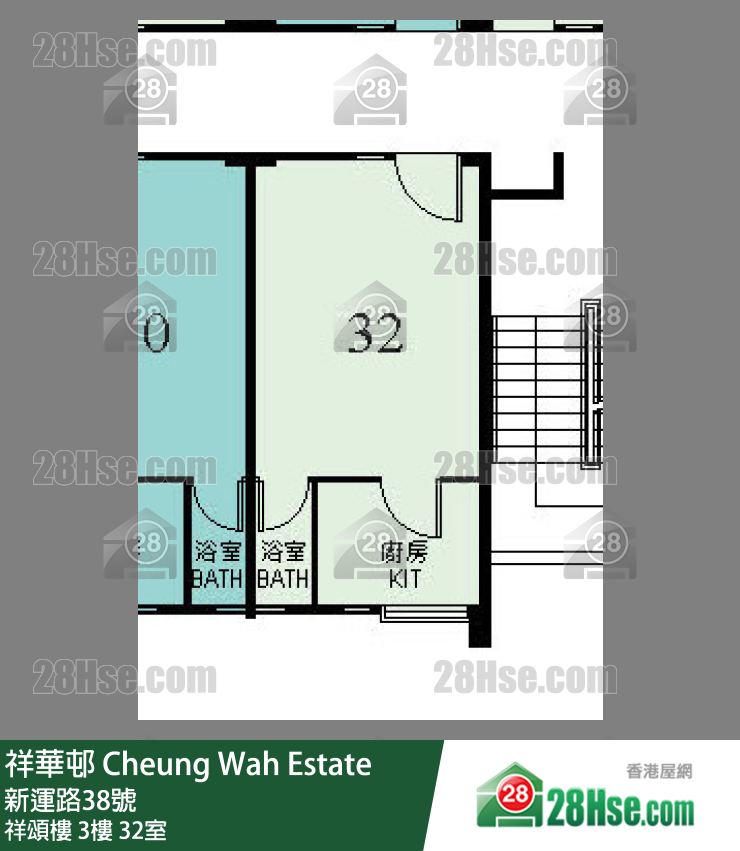 祥华邨 祥颂楼3楼 32室 平面图