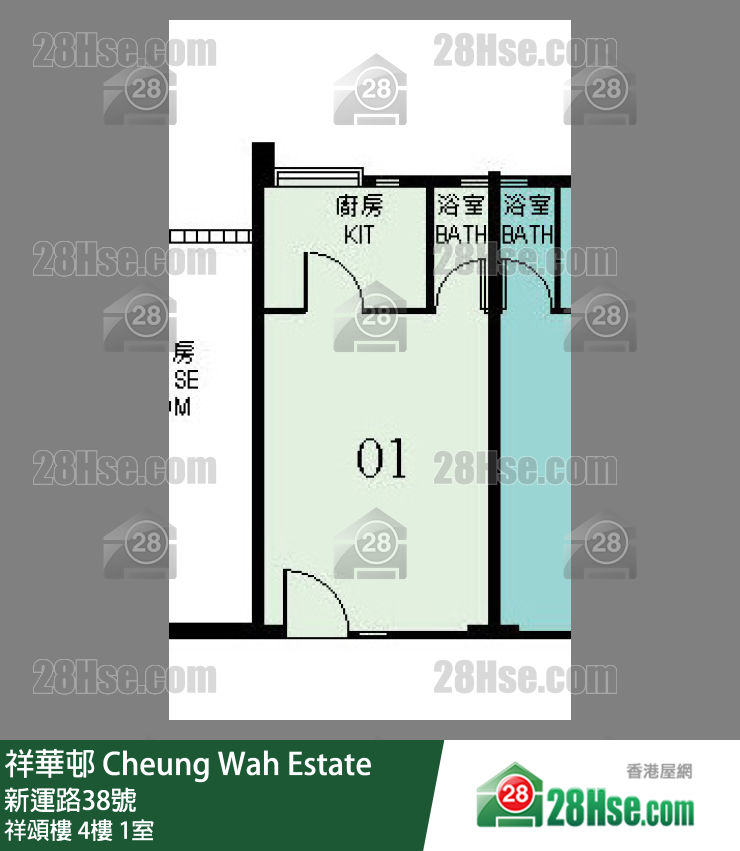 祥華邨 祥頌樓 4樓 1室 平面圖