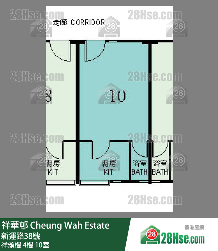 祥华邨 祥颂楼4楼 10室 平面图