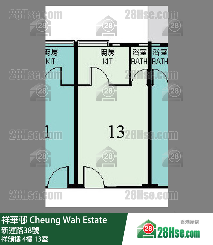 祥华邨 祥颂楼4楼 13室 平面图