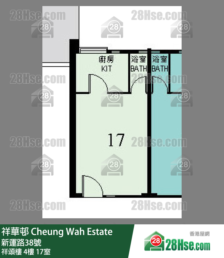 祥華邨 祥頌樓4樓 17室 平面圖