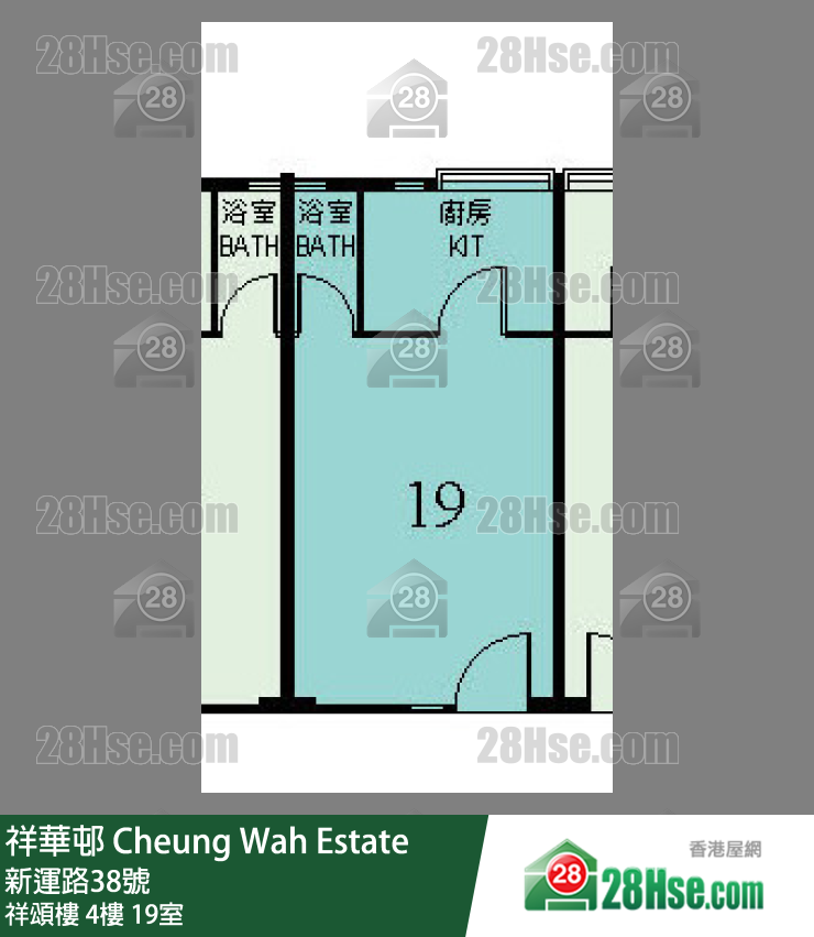 祥華邨 祥頌樓4樓 19室 平面圖