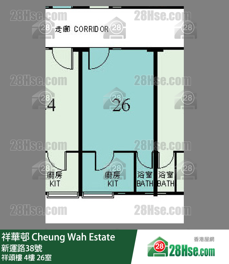 祥华邨 祥颂楼4楼 26室 平面图