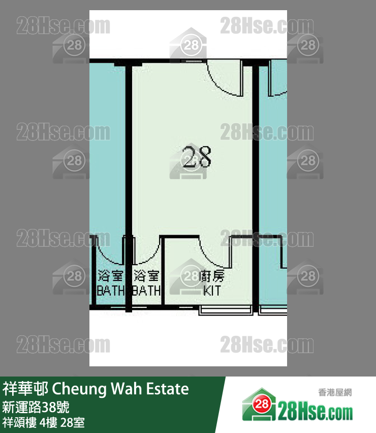 祥華邨 祥頌樓4樓 28室 平面圖