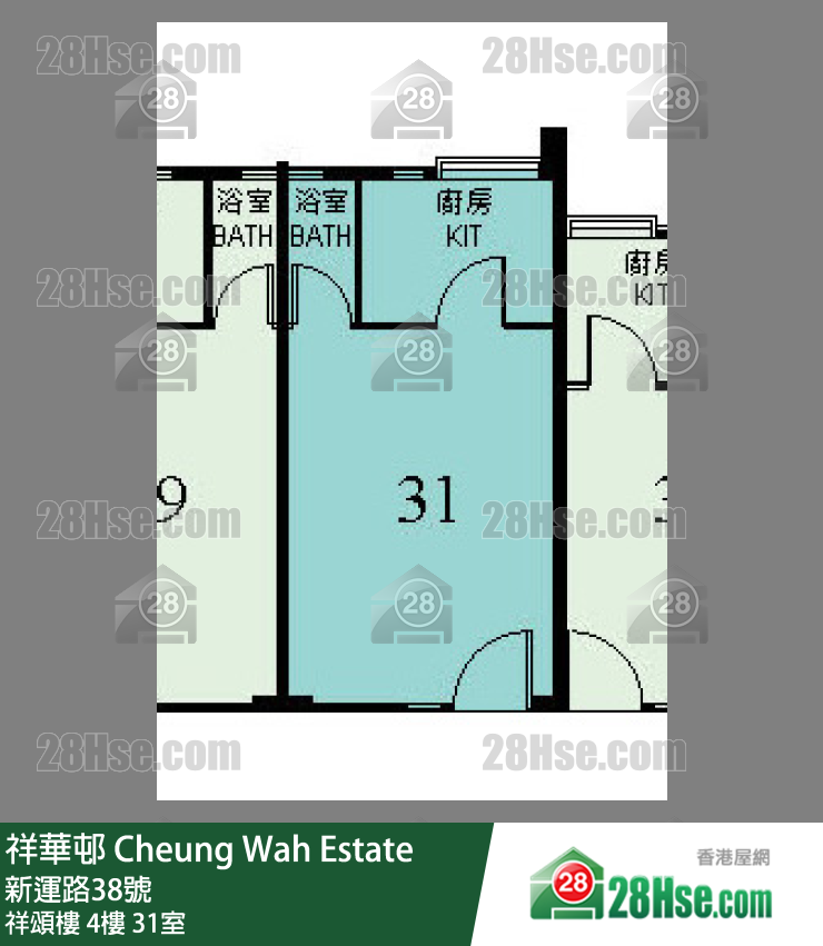 祥华邨 祥颂楼4楼 31室 平面图