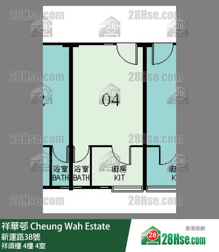 祥華邨 祥頌樓4樓 4室 平面圖
