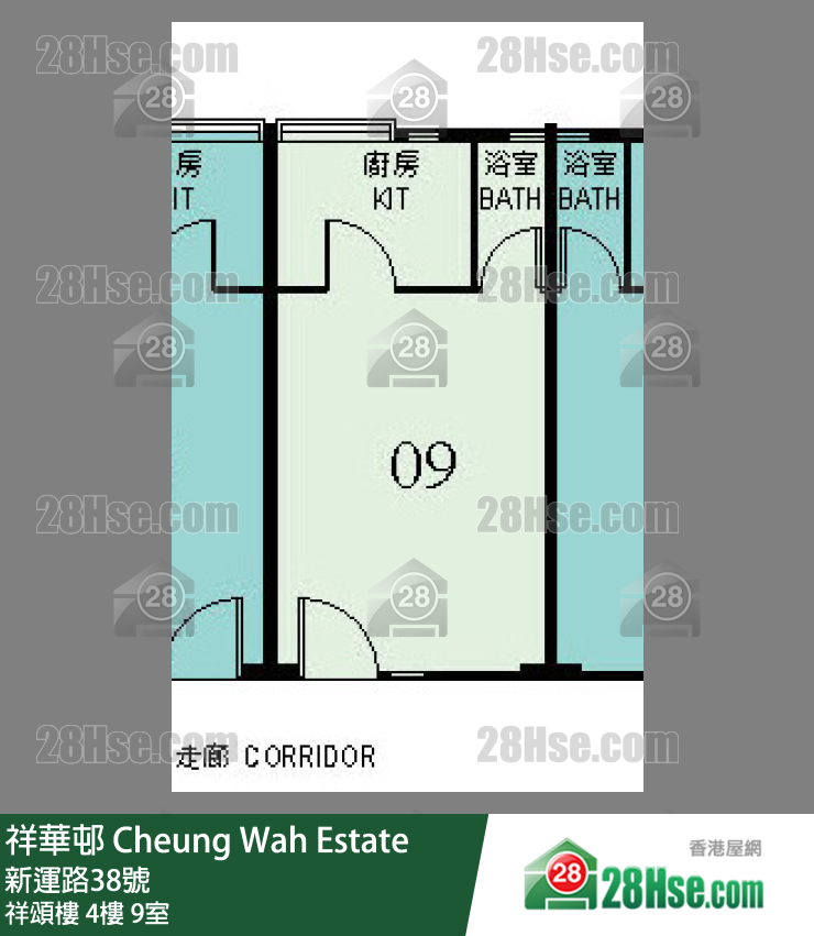 祥华邨 祥颂楼4楼 9室 平面图
