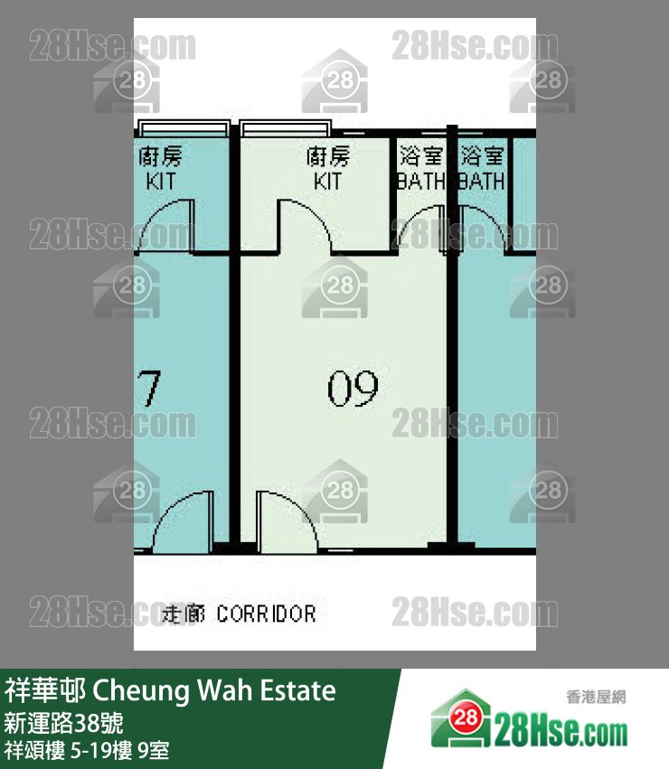 祥華邨 祥頌樓 7樓 9室 平面圖