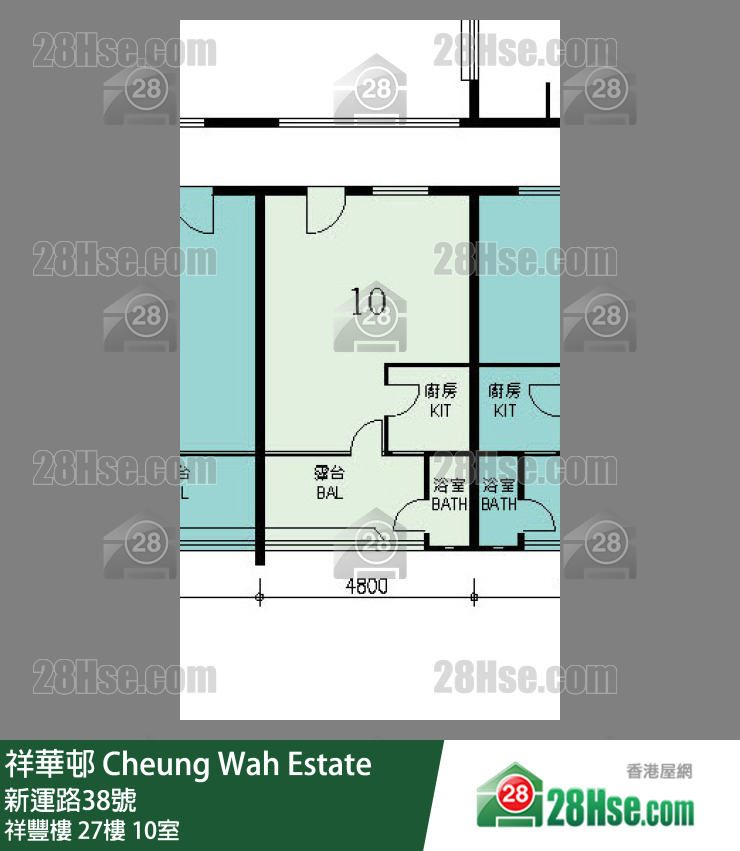 祥華邨 祥豐樓27樓 10室 平面圖