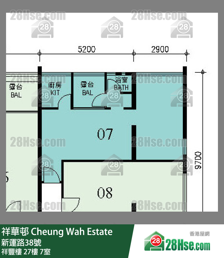 祥華邨 祥豐樓27樓 7室 平面圖