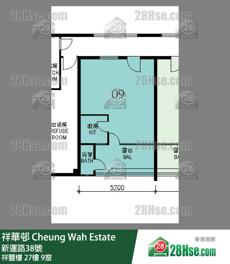 祥华邨 祥丰楼27楼 9室 平面图