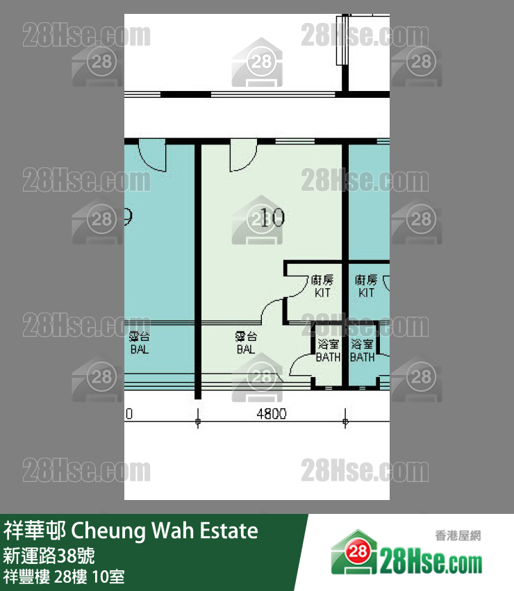 祥华邨 祥丰楼28楼 10室 平面图