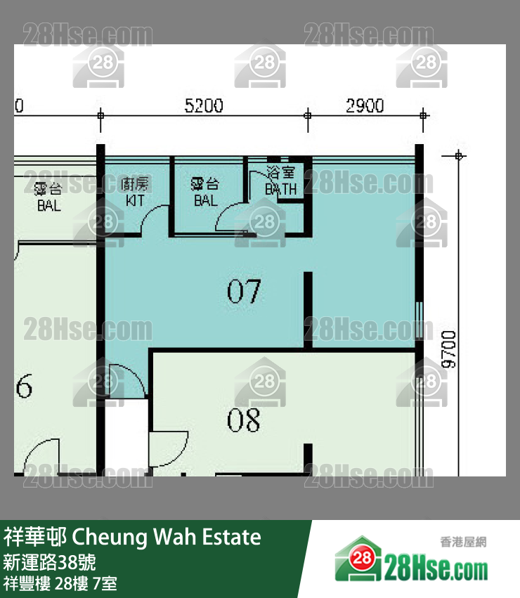 祥华邨 祥丰楼28楼 7室 平面图