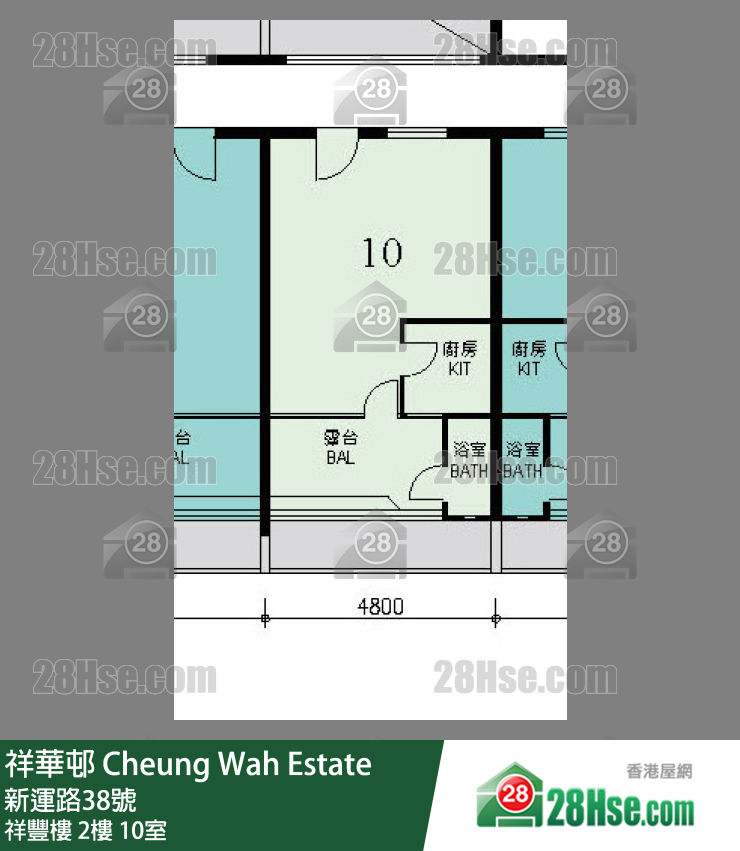 祥華邨 祥豐樓2樓 10室 平面圖