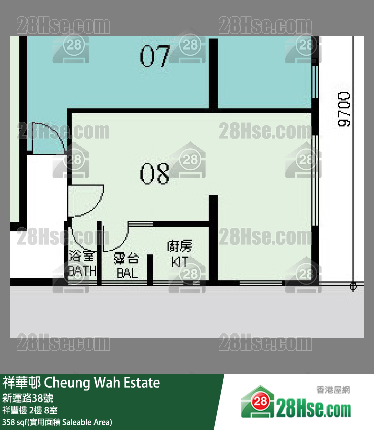 祥華邨 祥豐樓 2樓 8室 平面圖