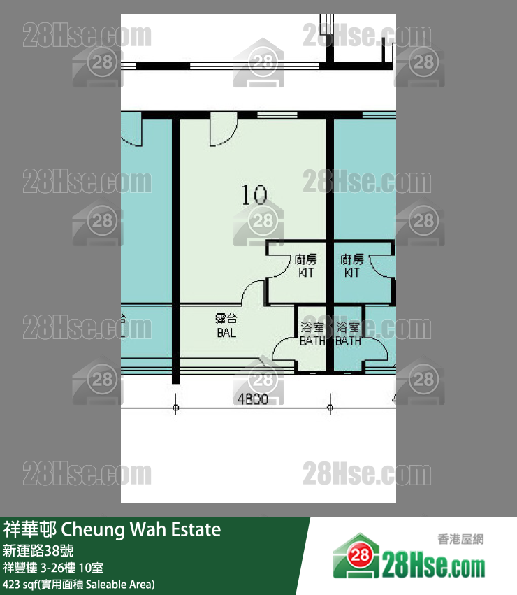 祥華邨 祥豐樓17樓 10室 平面圖