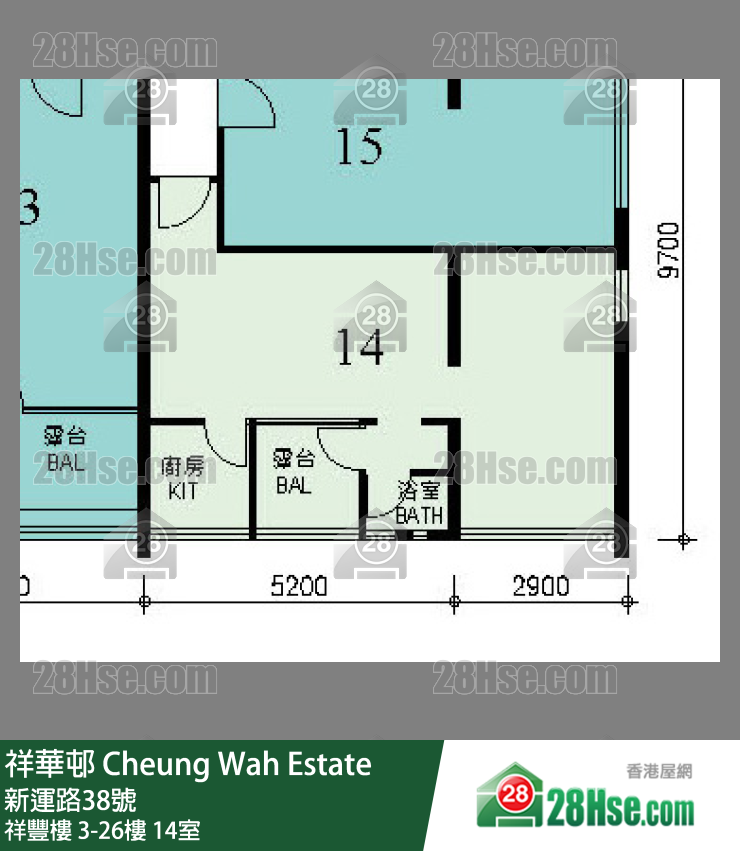 祥華邨 祥豐樓11樓 14室 平面圖