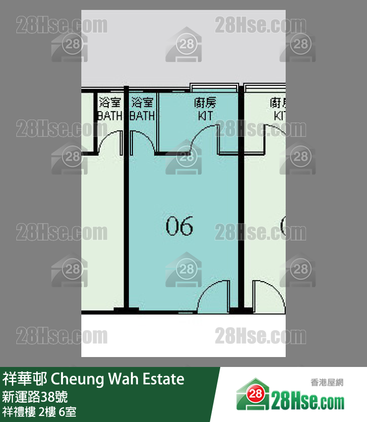 祥华邨 祥礼楼2楼 6室 平面图