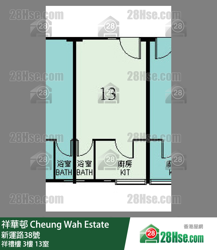 祥華邨 祥禮樓3樓 13室 平面圖