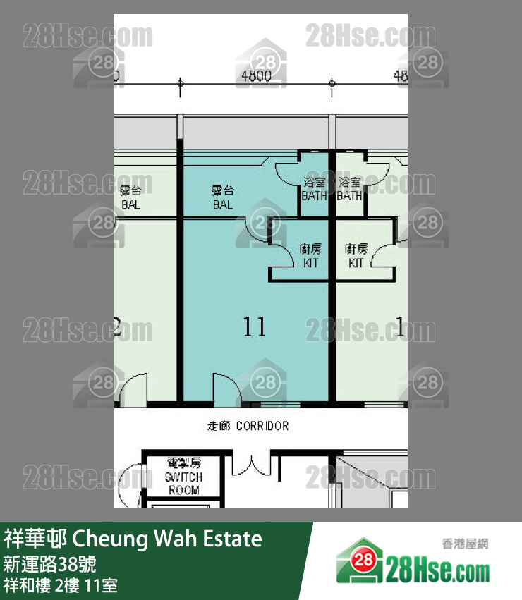 祥華邨 祥和樓2樓 11室 平面圖