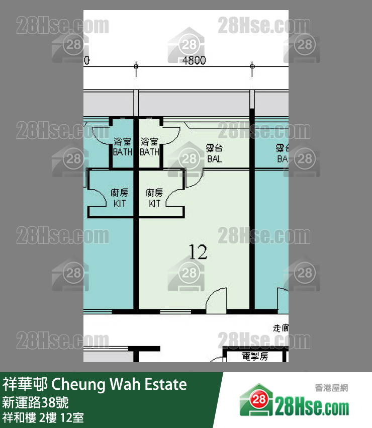 祥華邨 祥和樓2樓 12室 平面圖