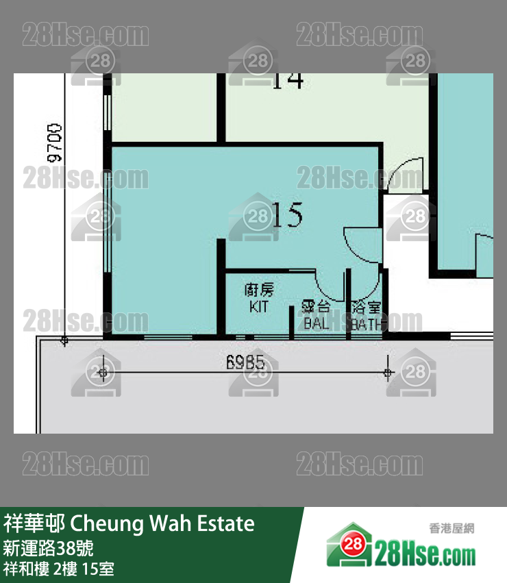 祥華邨 祥和樓2樓 15室 平面圖