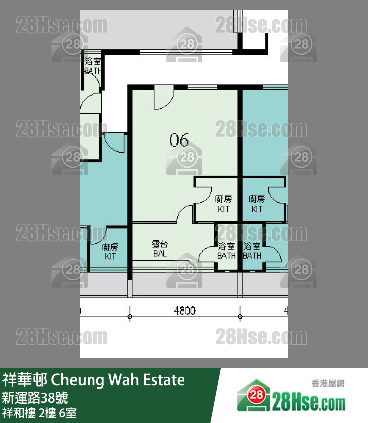 祥華邨 祥和樓2樓 6室 平面圖
