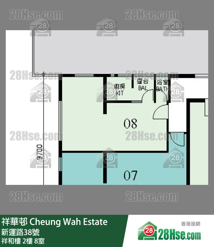 祥華邨 祥和樓2樓 8室 平面圖