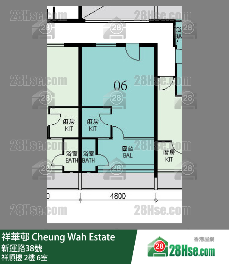 祥華邨 祥順樓2樓 6室 平面圖
