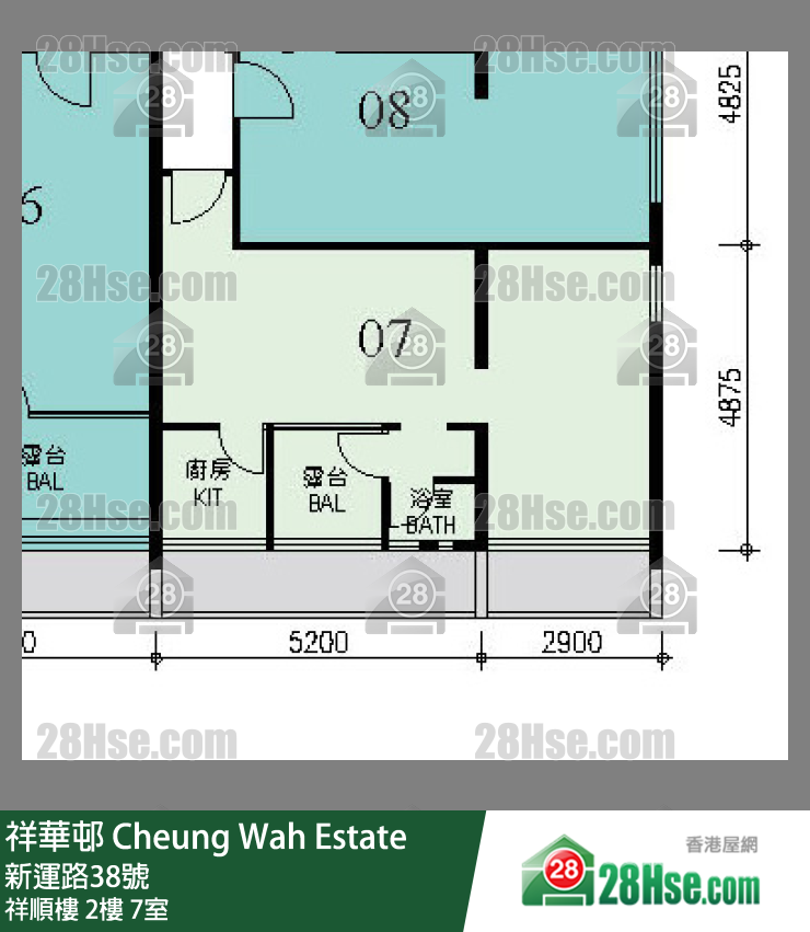 祥華邨 祥順樓2樓 7室 平面圖