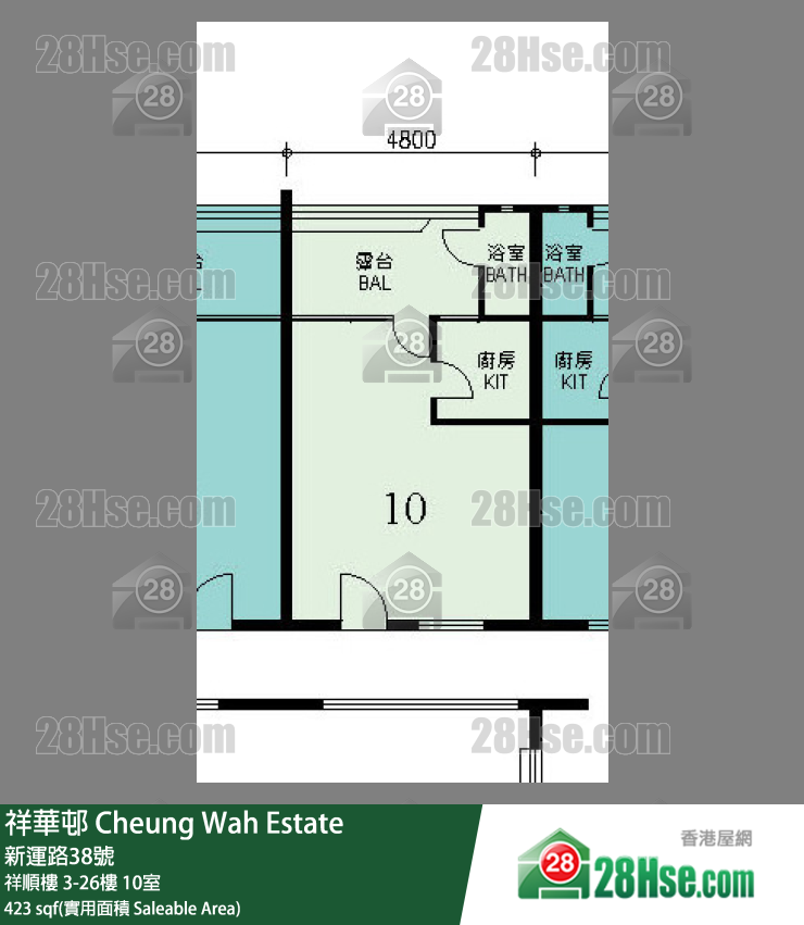 祥華邨 祥順樓20樓 10室 平面圖