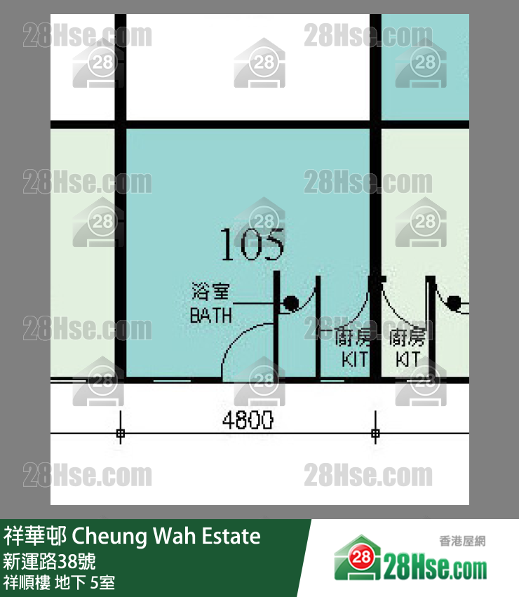 祥華邨 祥順樓地下 5室 平面圖