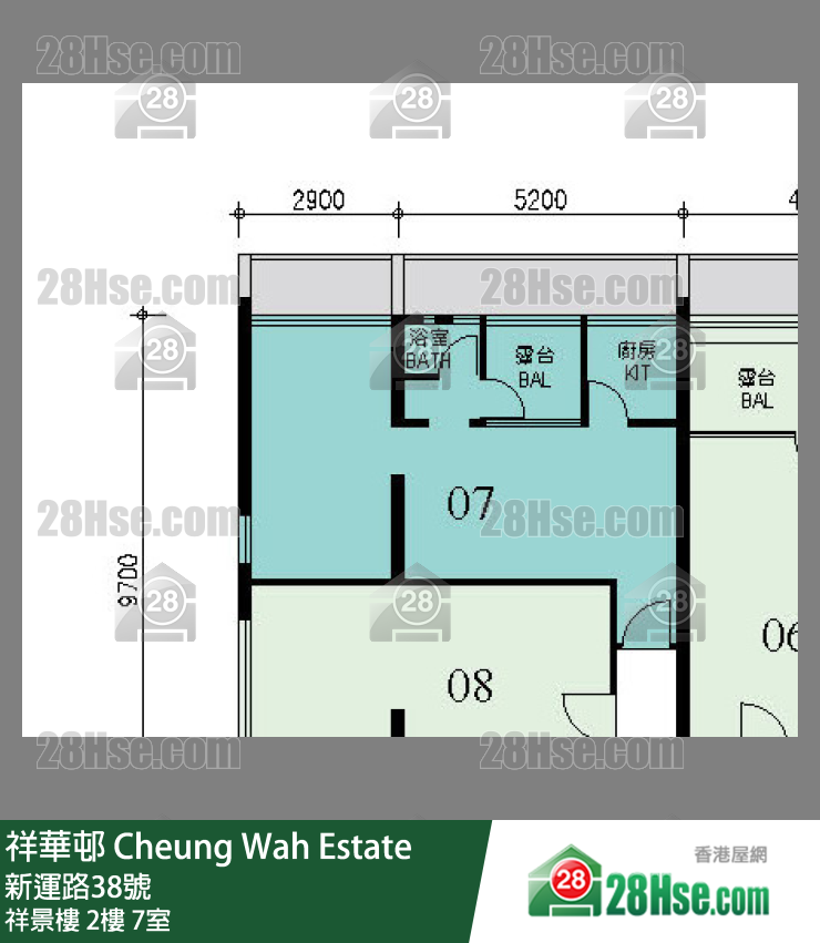 祥华邨 祥景楼2楼 7室 平面图