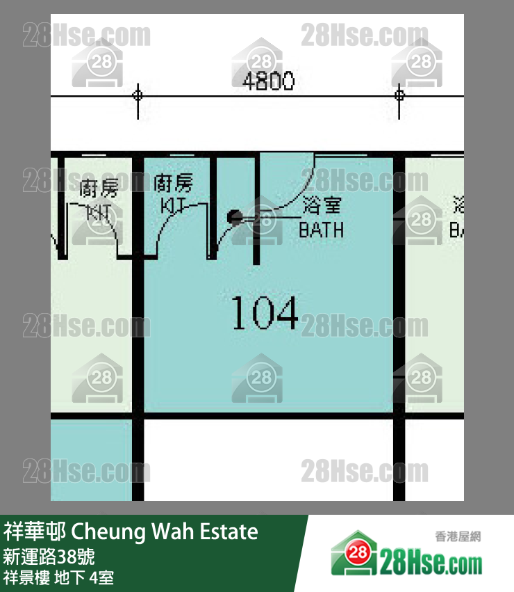 祥華邨 祥景樓地下 4室 平面圖
