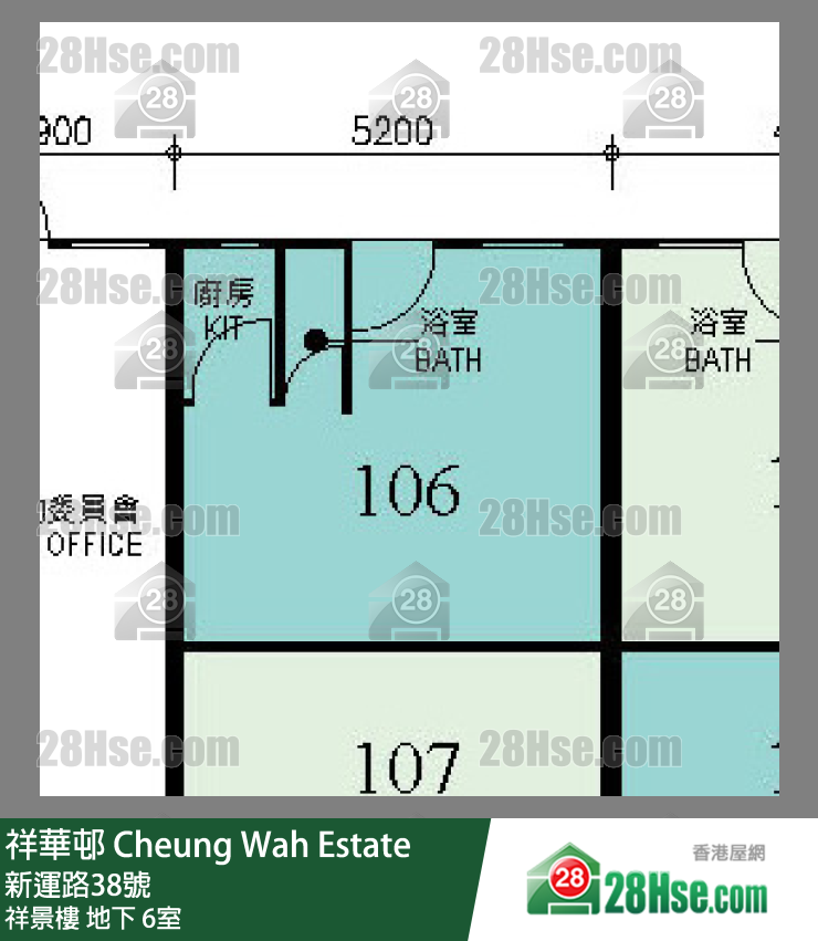 祥華邨 祥景樓地下 6室 平面圖