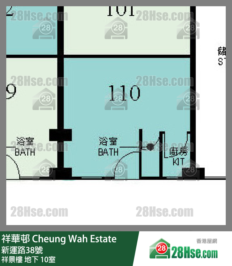 祥華邨 祥景樓地下 10室 平面圖
