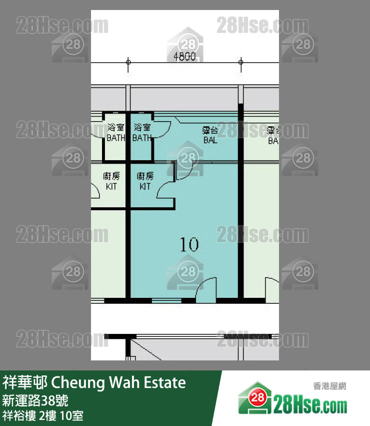 祥華邨 祥裕樓2樓 10室 平面圖