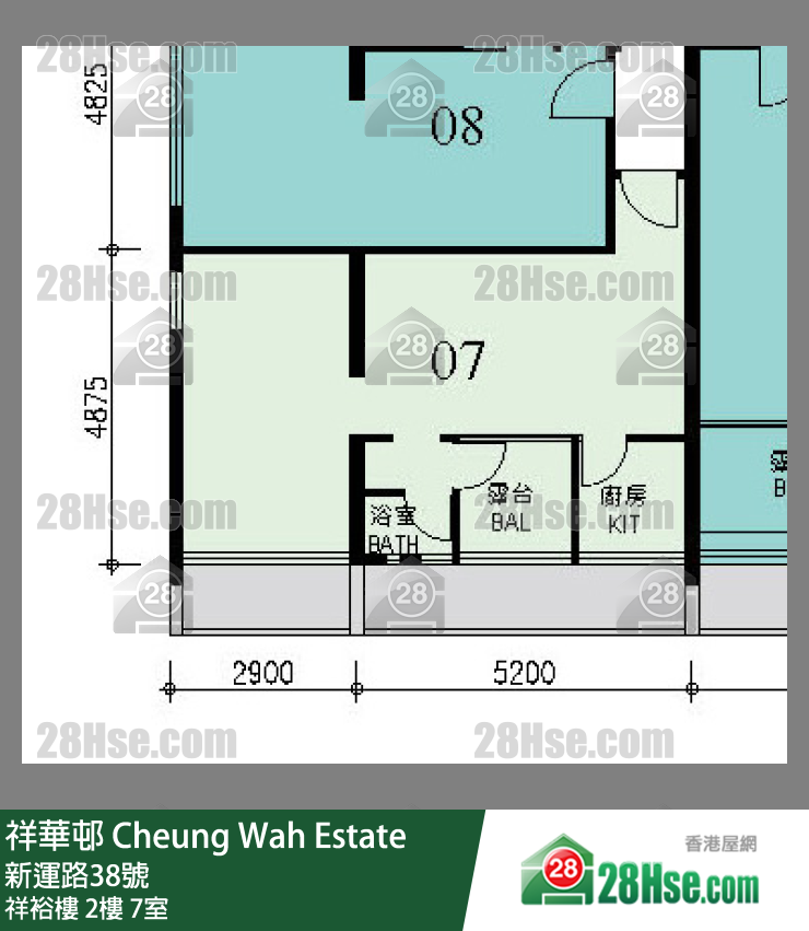 祥華邨 祥裕樓2樓 7室 平面圖