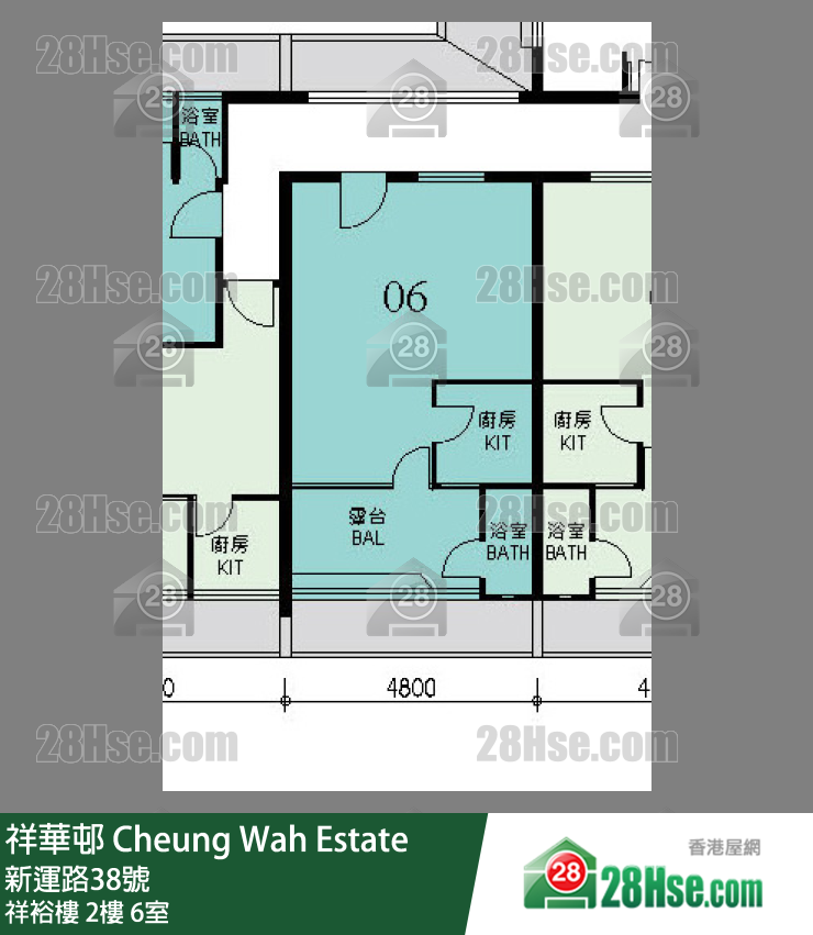祥華邨 祥裕樓2樓 6室 平面圖