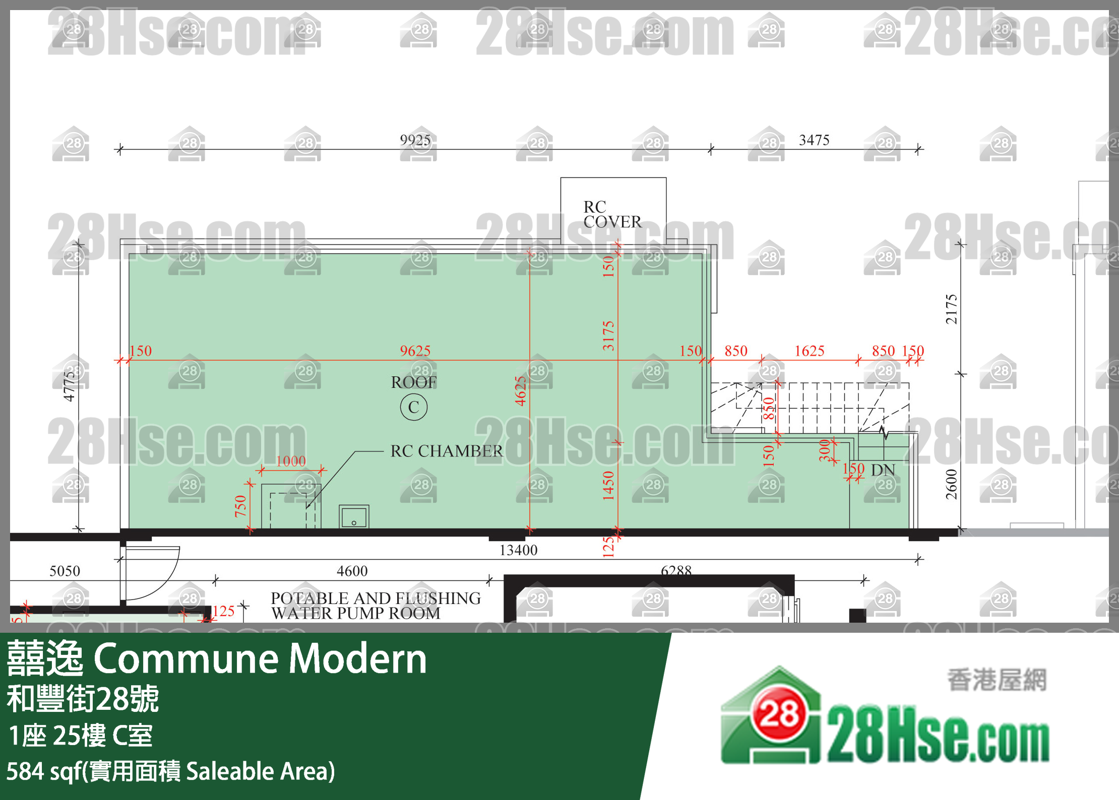 囍逸 1座 25樓 C室 平面圖