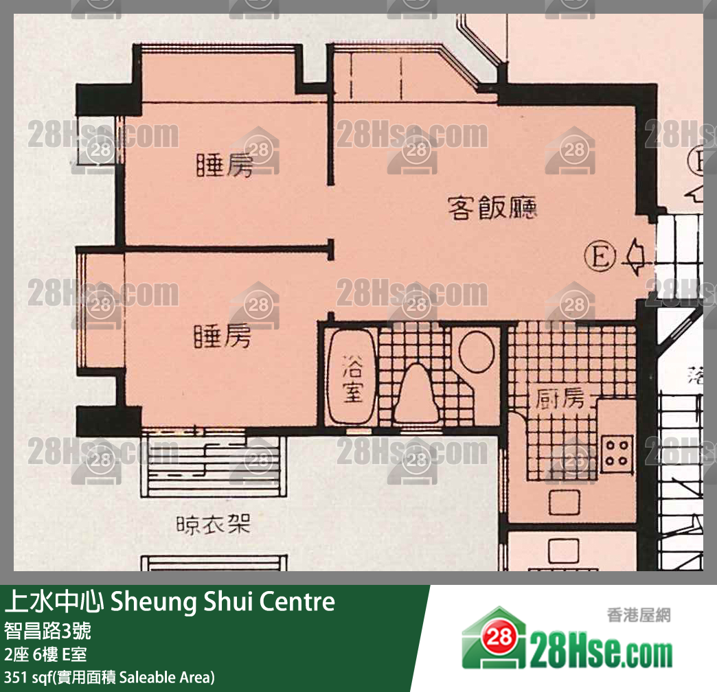 上水中心 2座6楼 E室 平面图