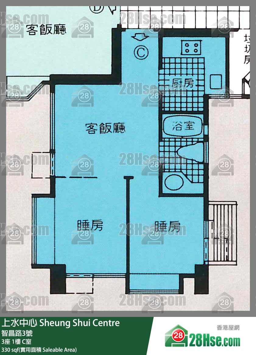 上水中心 3座1樓 C室 平面圖